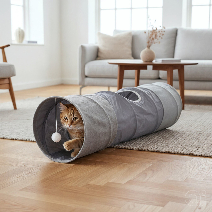 Kattetunnel grå Ø25 × 90 cm